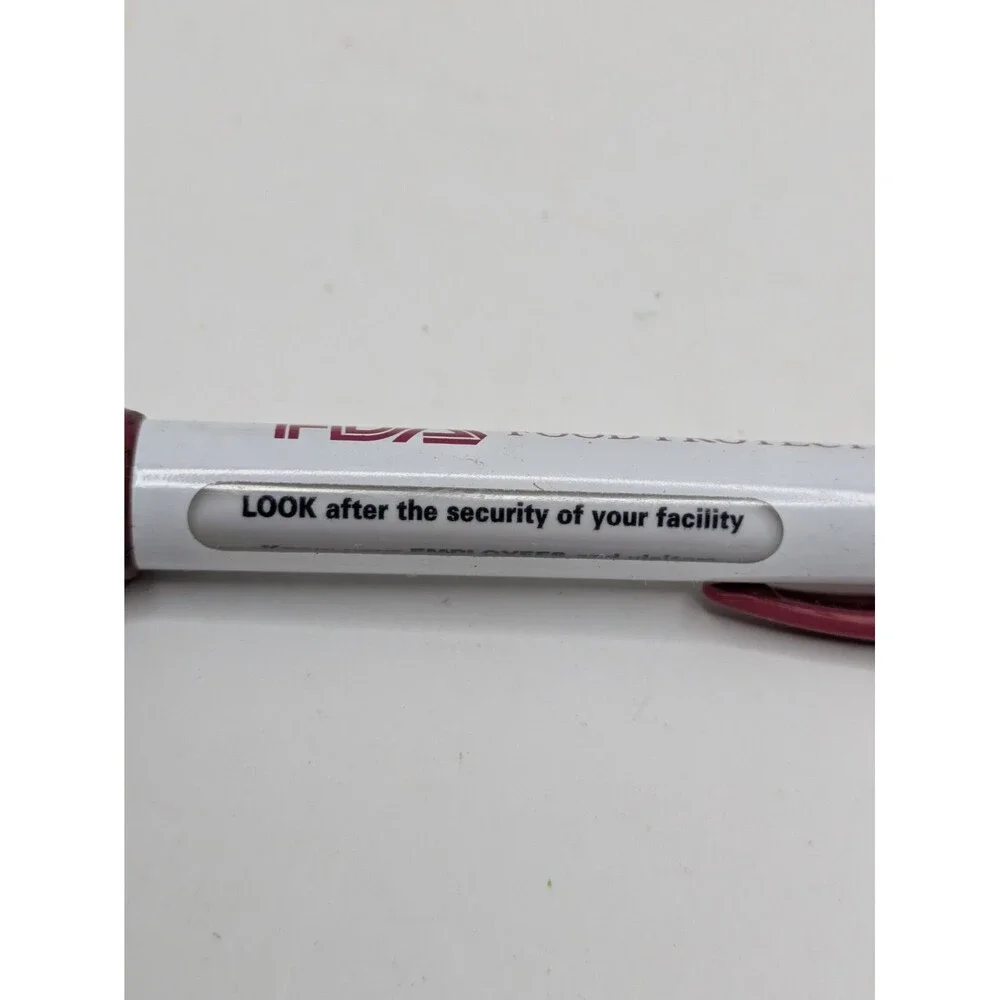 Vintage FDA Food Protection Rep Wide Body Message Black Pen USA Retractable